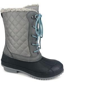 Khombu Women Wendy Faux Fur Lined Duck Boot /Grey & Light Blue - Duplicate